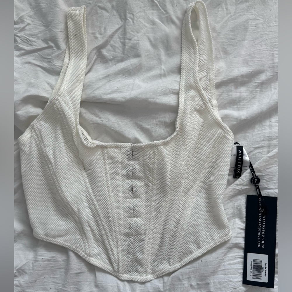 White Fox Boutique Structured White Corset